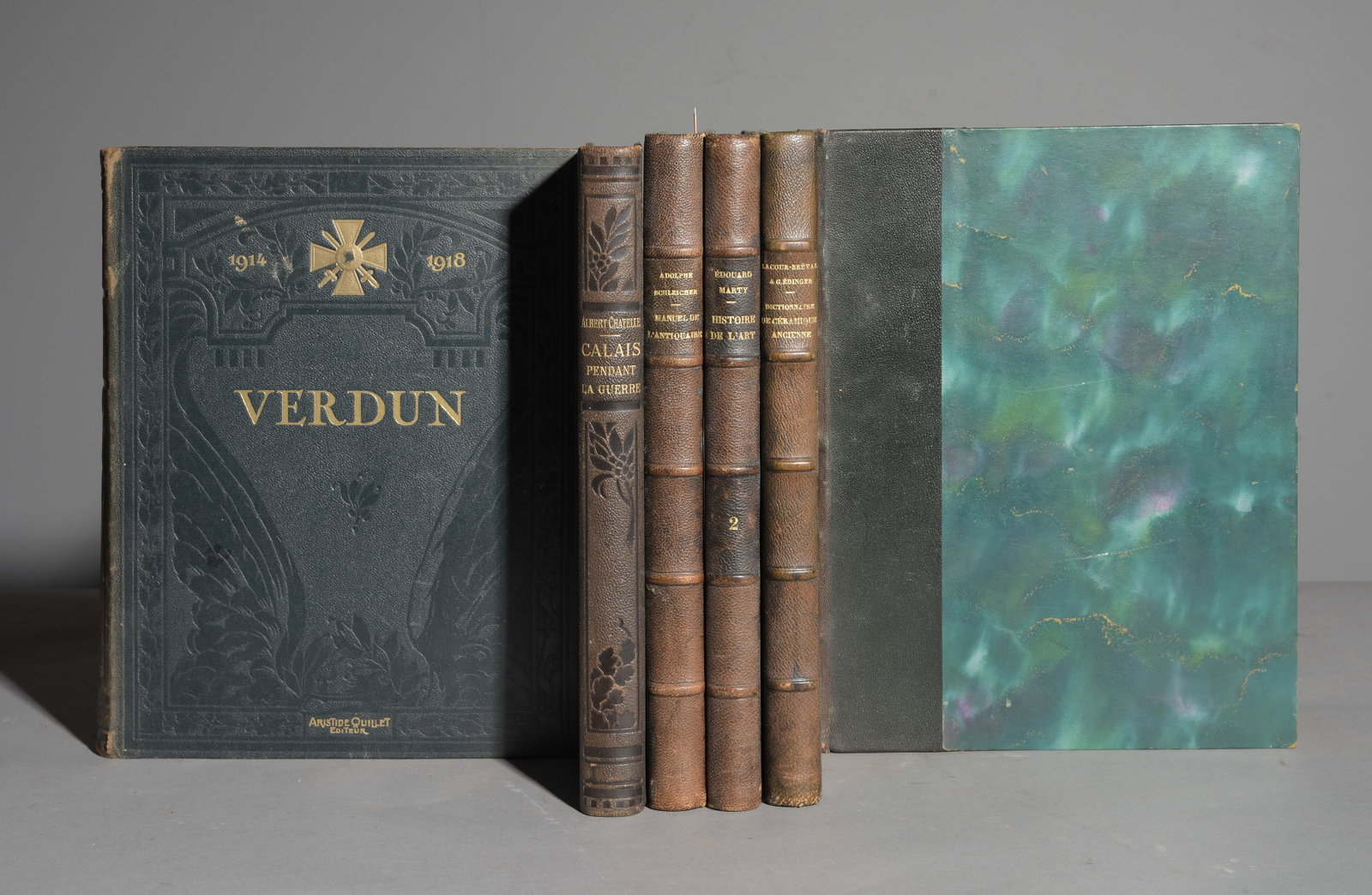 Six European Large Leather Bound Books (1 of 5)