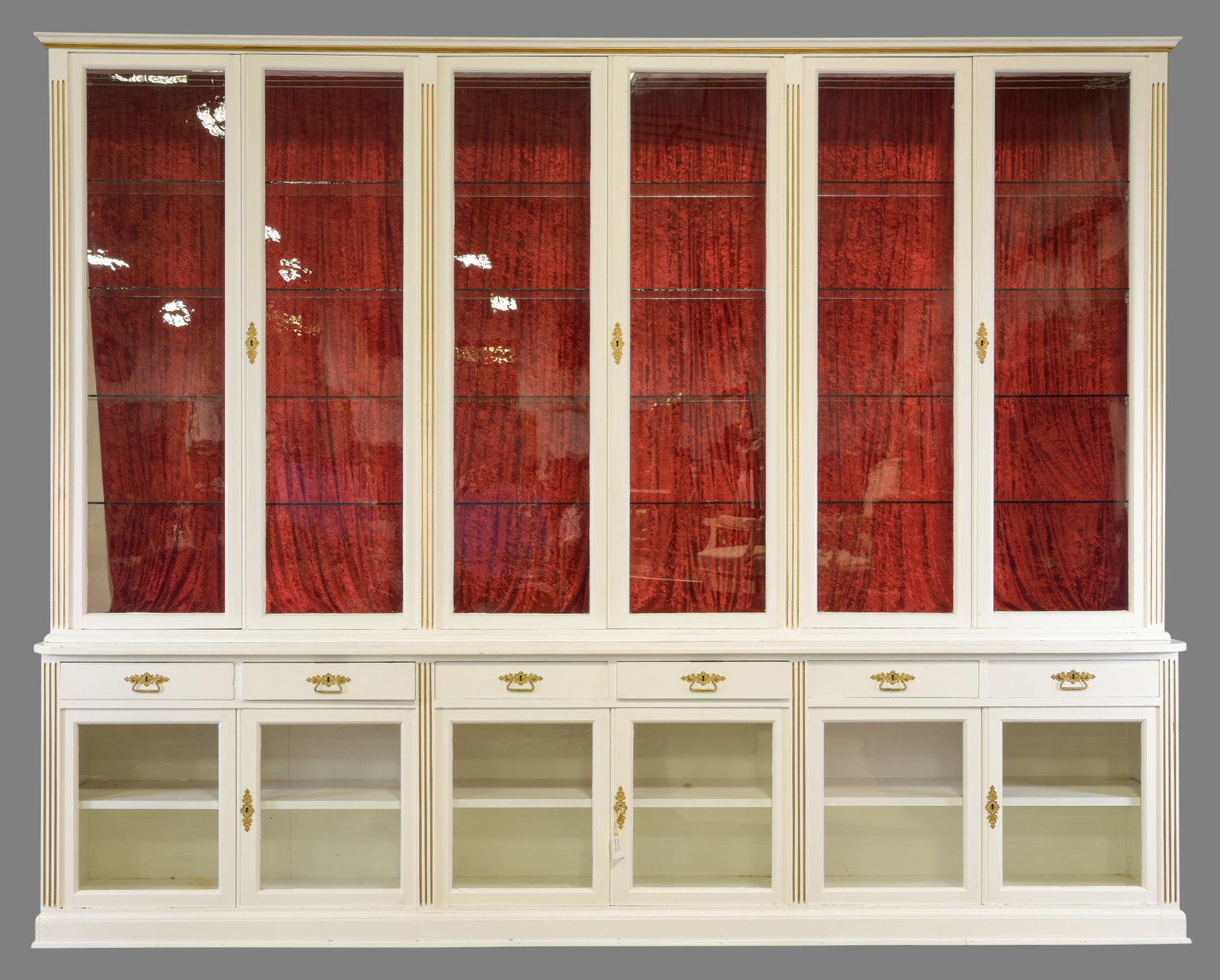 Danish Monumental Painted Bookcase / Cupboard (1 of 10)