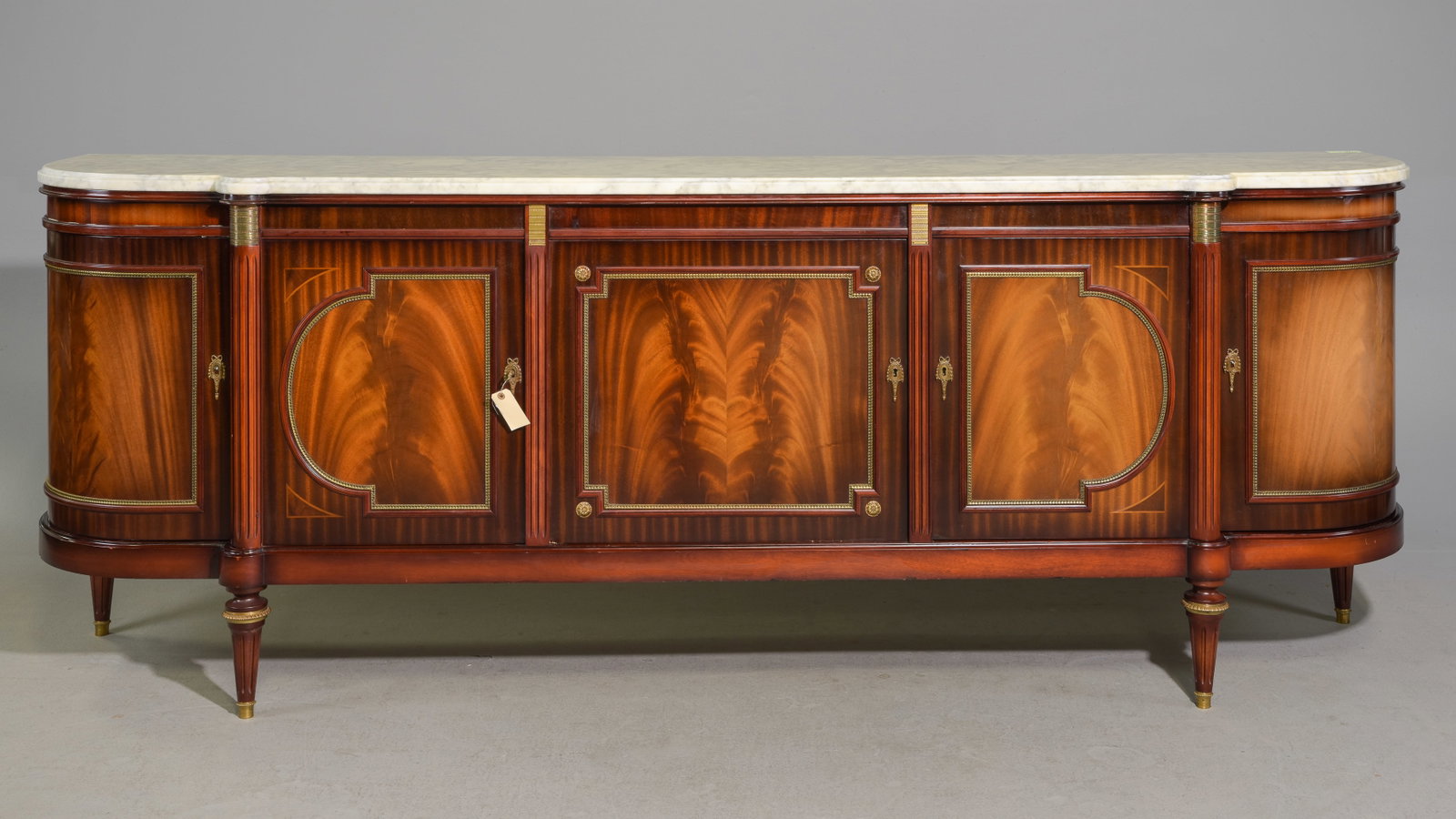 Louis XVI Style White Marble Top Sideboard (1 of 5)