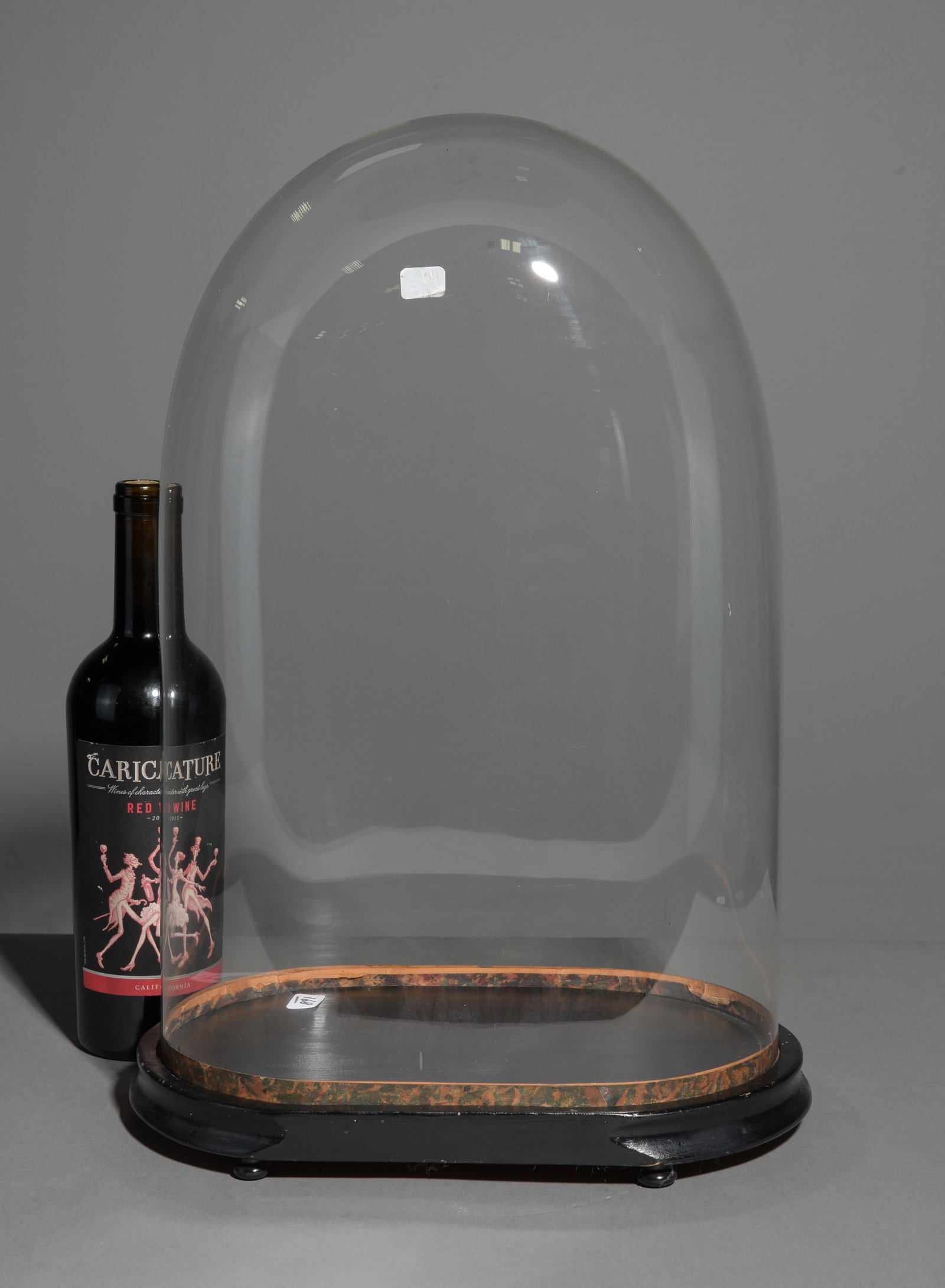 Glass Dome / Cloche with Wood Base #1 (1 of 2)