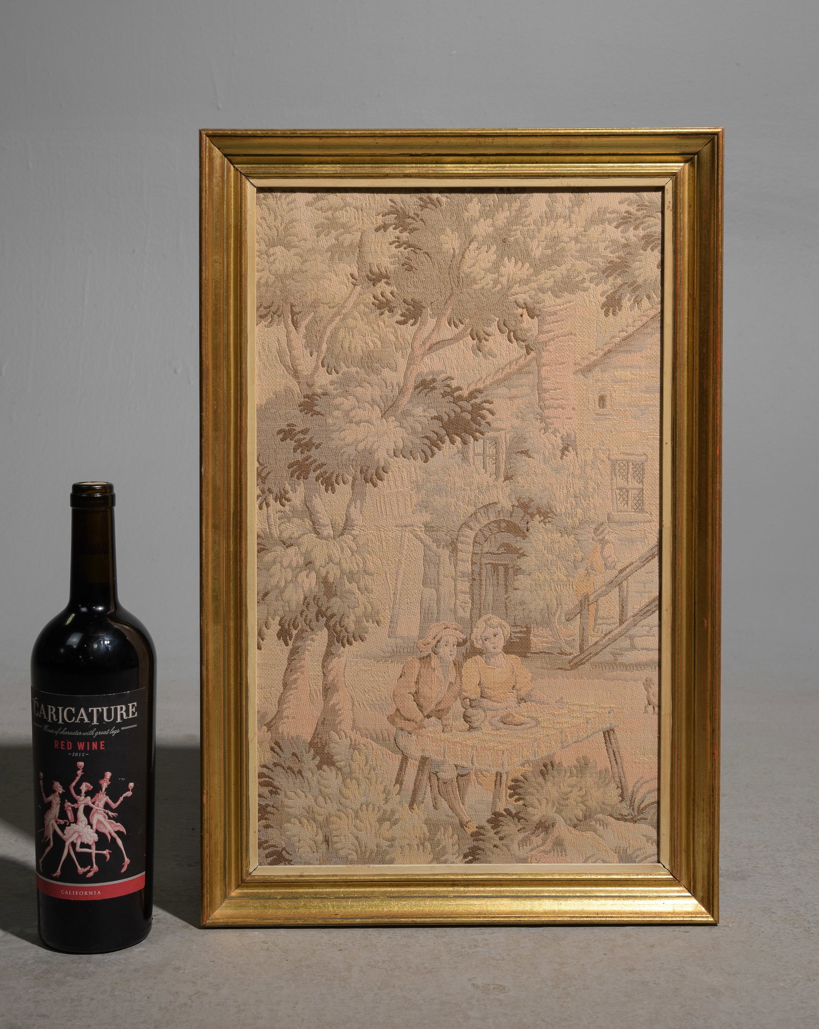 Gold Framed Small Needlepoint Tapestry (1 of 3)