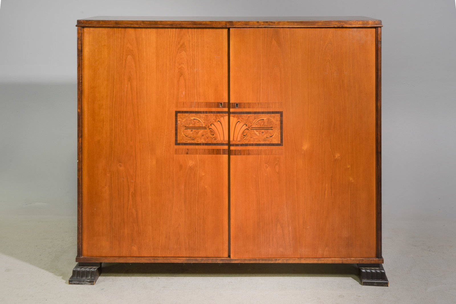 English Art Deco Style Walnut Cabinet (1 of 5)