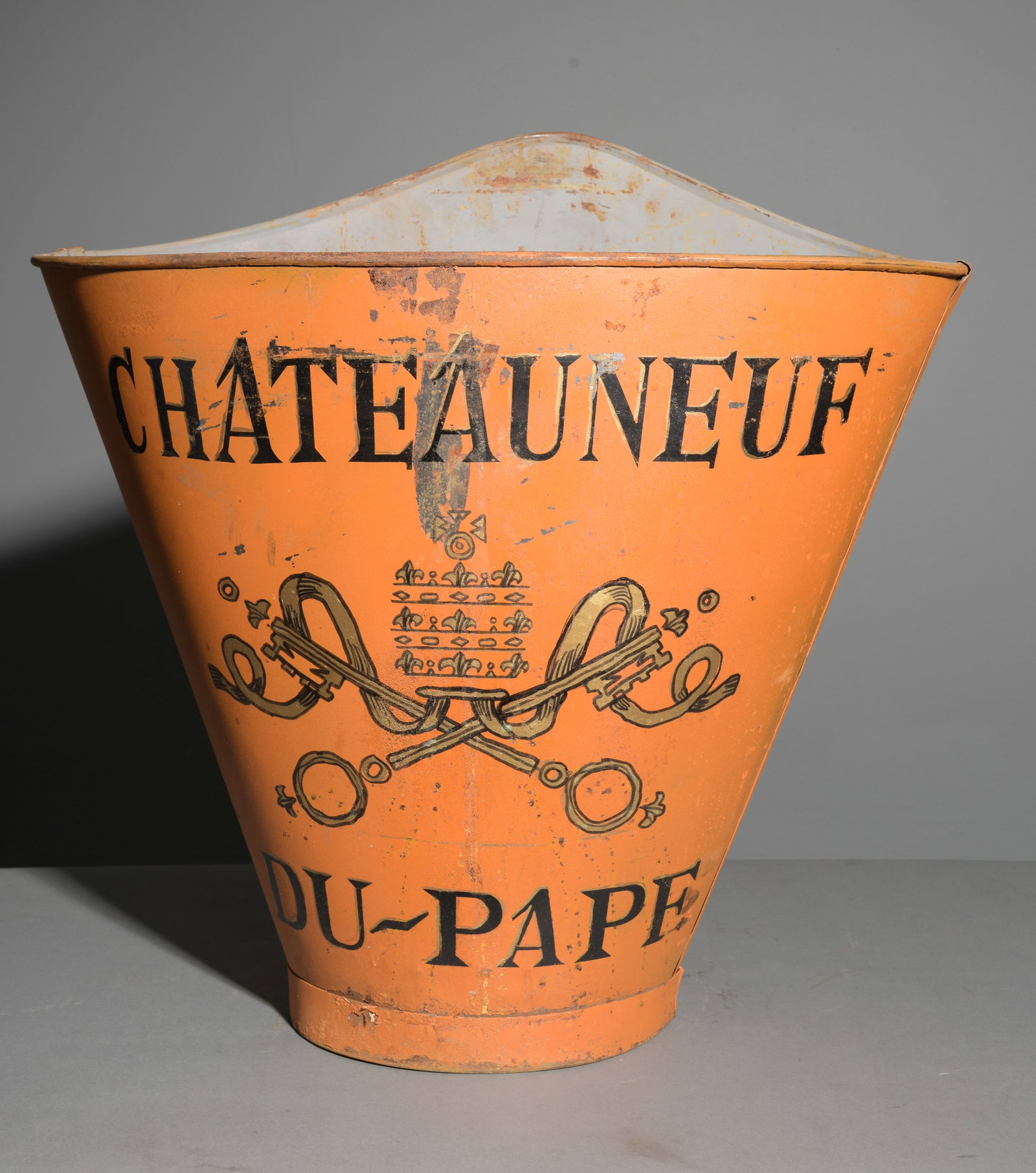 Chateau Neuf Du Pape Painted Grape Hod #1: Chateau Neuf Du Pape Painted Grape Hod - 24 in tall x 24.5 x 16
