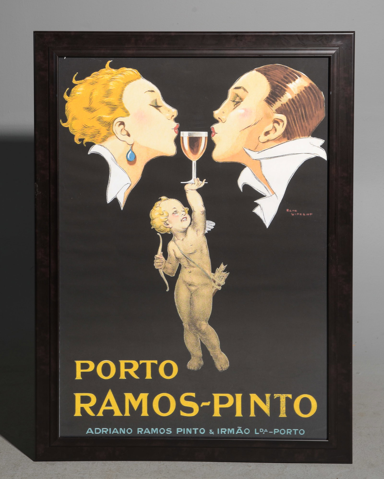 Framed "Porto Ramos-Pinto" Poster: Framed "Porto Ramos-Pinto" Poster - 45 in tall x 33 x 1.5