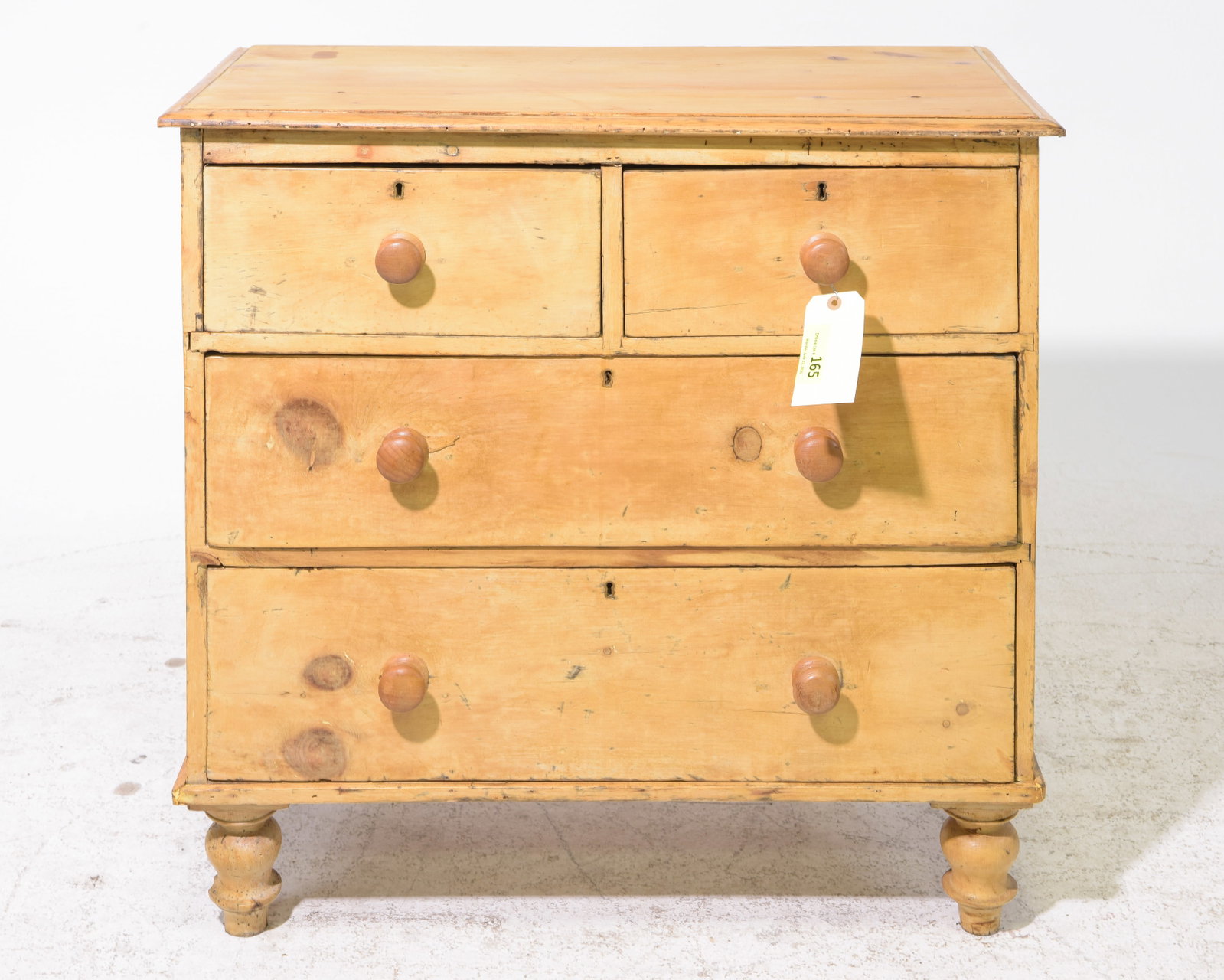 British Pine Four Drawer Chest c.1930's-40's #1 (1 of 4)