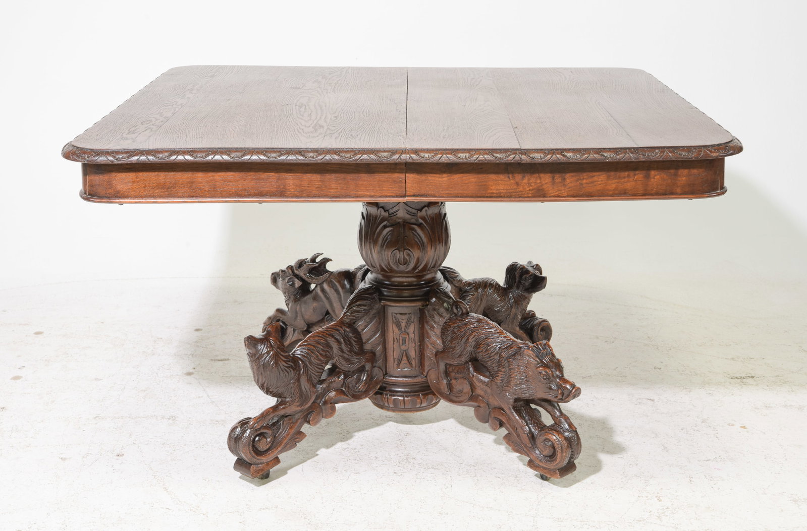 Henri II Style Carved Oak Fox / Hunt Table (1 of 7)