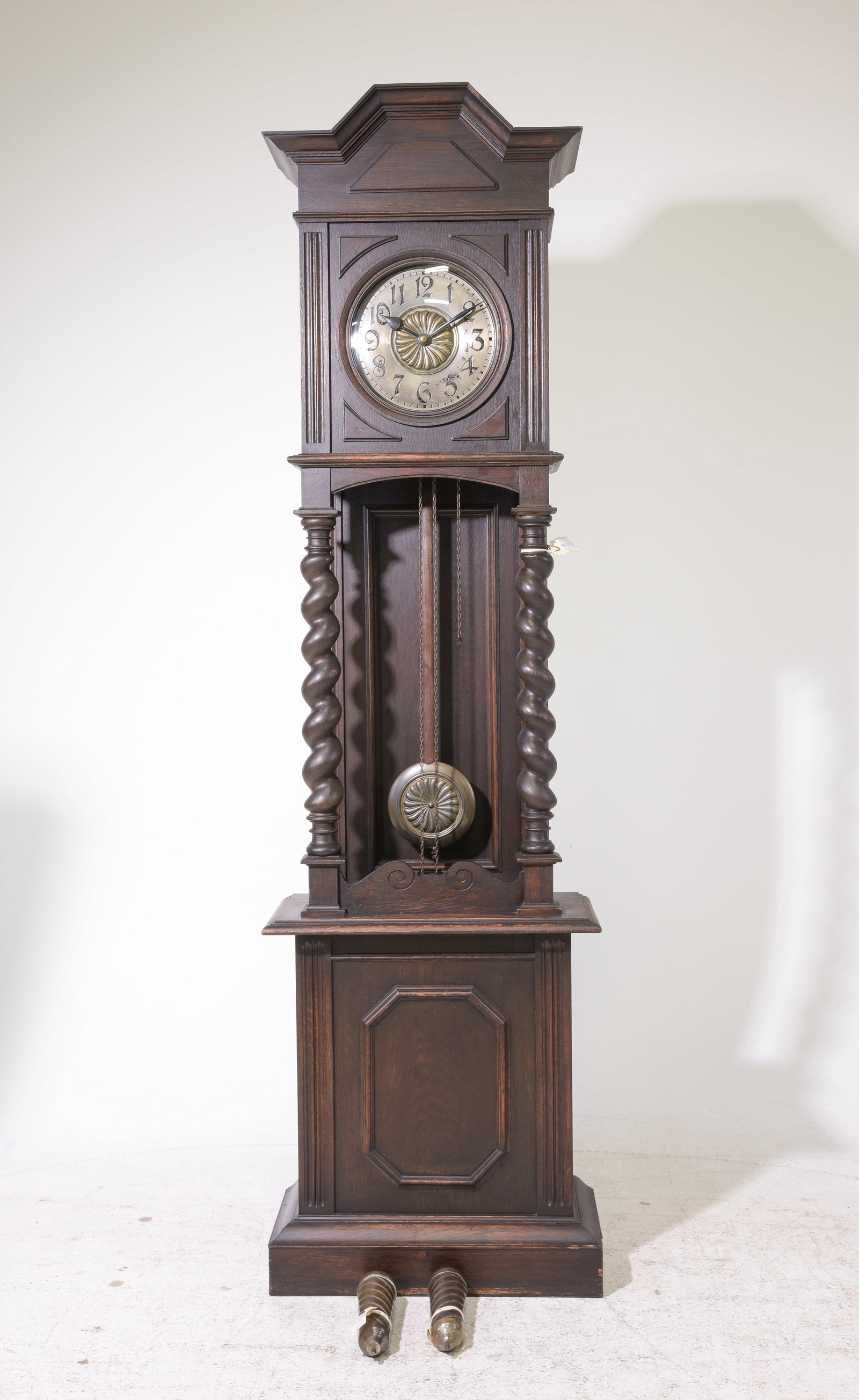 Danish Oak Barley Twist Grandfather Clock (1 of 7)