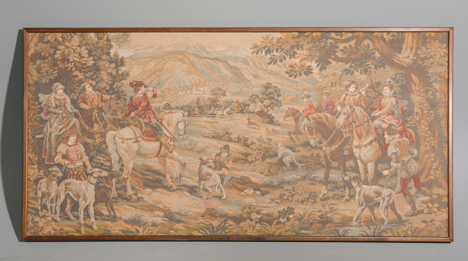 French Large Oak Framed Needlepoint Tapestry #2 (1 of 4)
