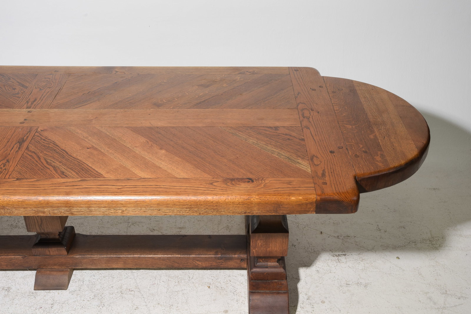 French Large Solid Heavy Oak Monastery Table - 3