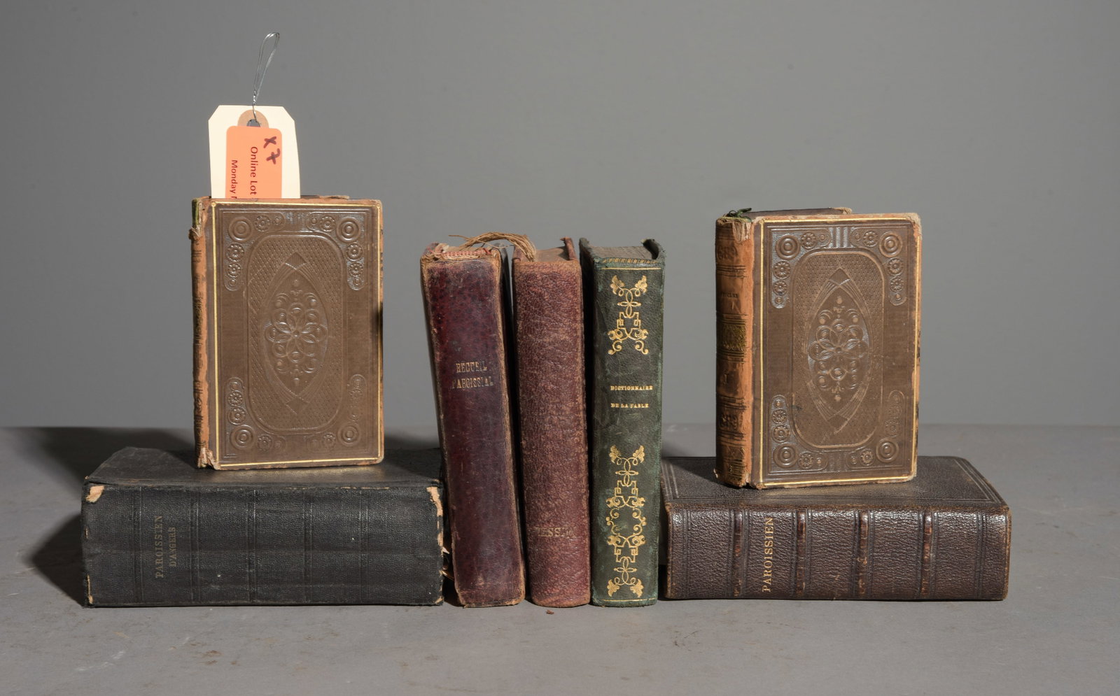 7 Assorted Small European Books & Bible: 7 Assorted Small European Books & Bible - 6 in tall x 4 x 2
