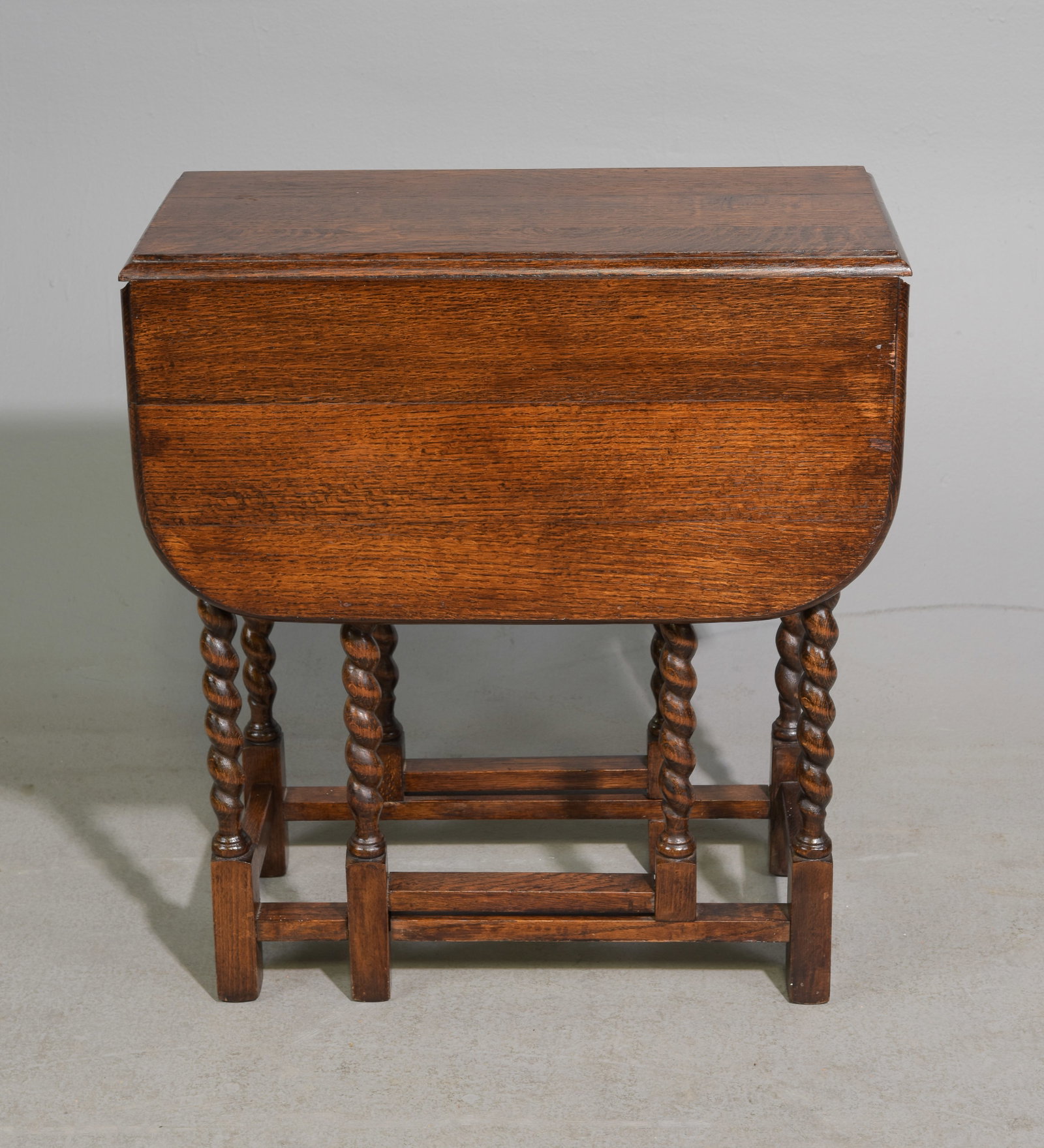 British Oak Barley Twist Drop Leaf Table #3 (1 of 3)