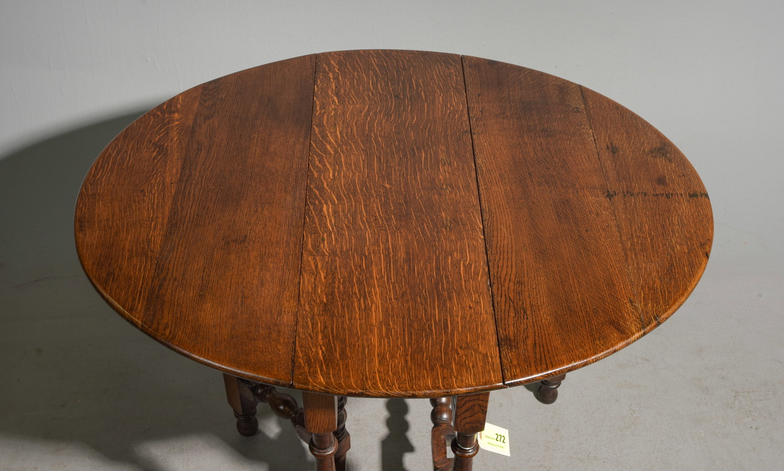 British Oak Drop Leaf / Gateleg Table - 3