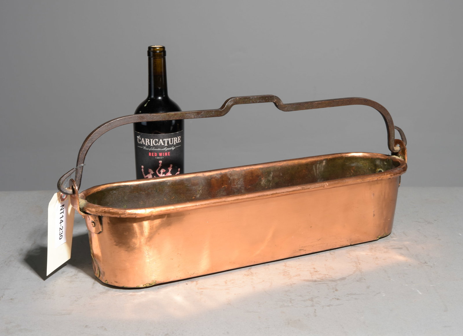French Polished Copper Fish Kettle / Steamer #2: French Polished Copper Fish Kettle / Steamer - 6 in tall x 23 x 7.25
