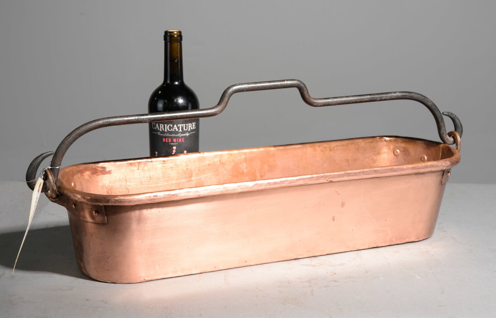 French Polished Copper Fish Kettle / Steamer #3: French Polished Copper Fish Kettle / Steamer - 6 in tall x 26.5 x 8.25