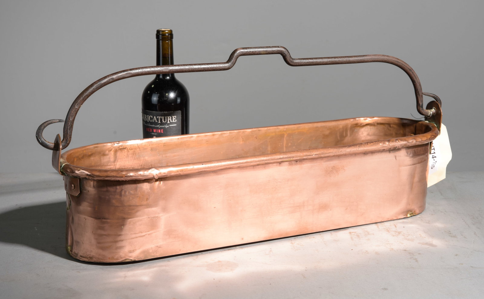 French Polished Copper Fish Kettle / Steamer #4: French Polished Copper Fish Kettle / Steamer - 7 in tall x 27 x 8.5