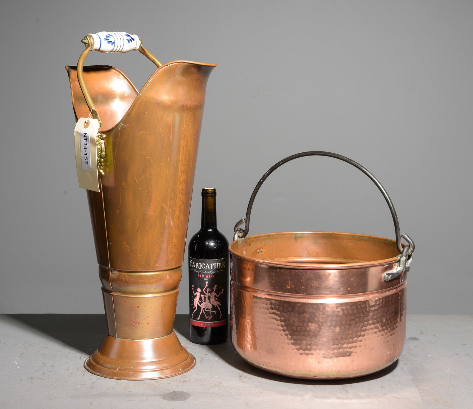2pcs - French Copper Umbrella Stand & Pot (1 of 4)