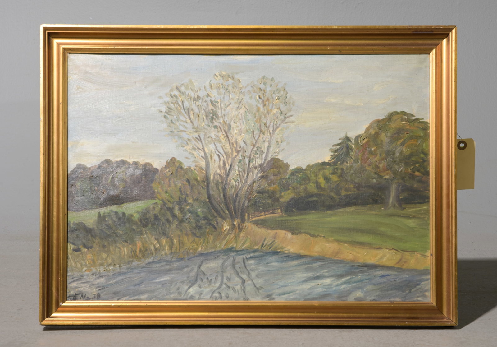 Gold Framed Oil On Canvas - Landscape: Gold Framed Oil On Canvas - Landscape - 17.5 in tall x 24.25 x 1, Art Itself is 15 in x 22 in