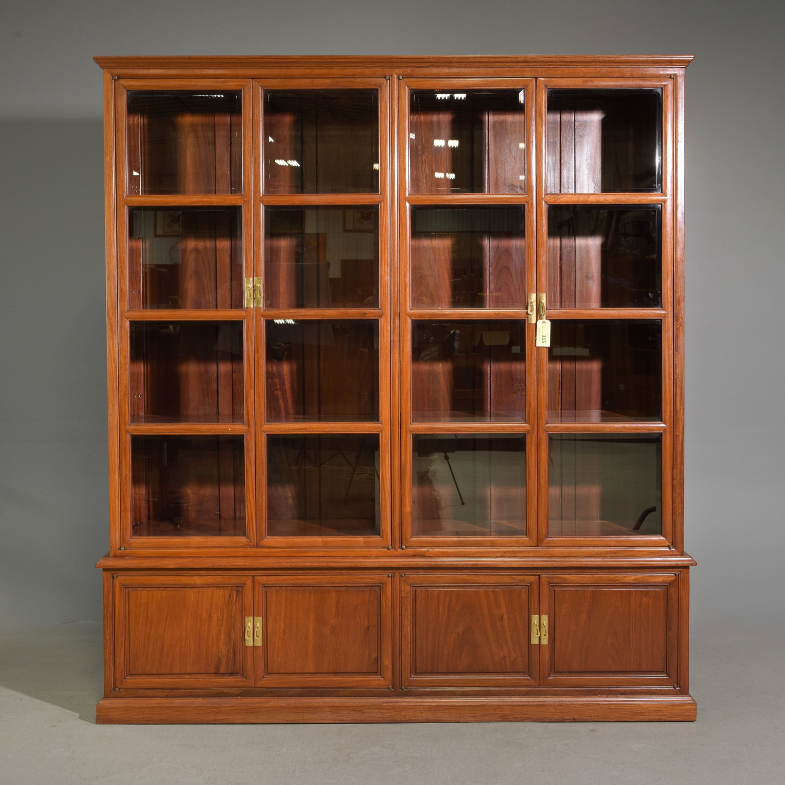 Modern Four Door Bookcase / Cupboard: Modern Four Door Bookcase / Cupboard - 79.5 in tall x 71 x 17.5