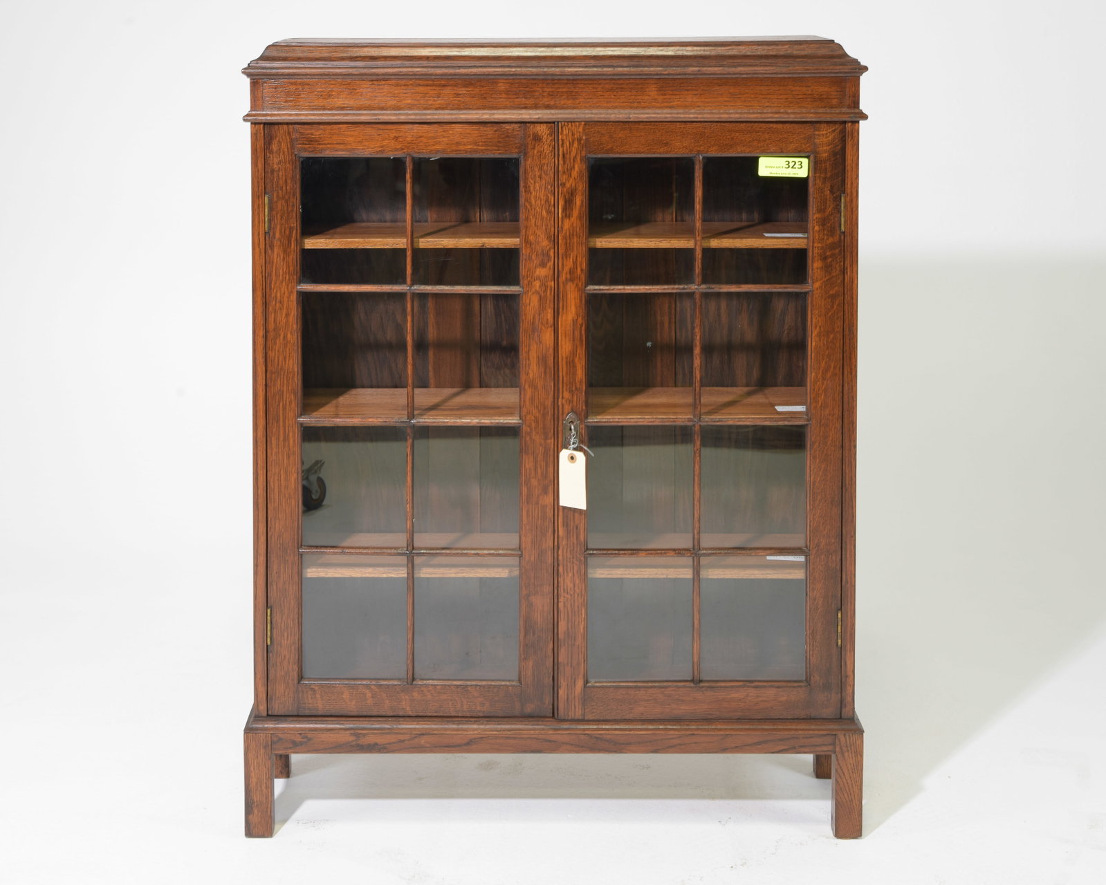 British Oak Two Door Bookcase / Cabinet (1 of 4)