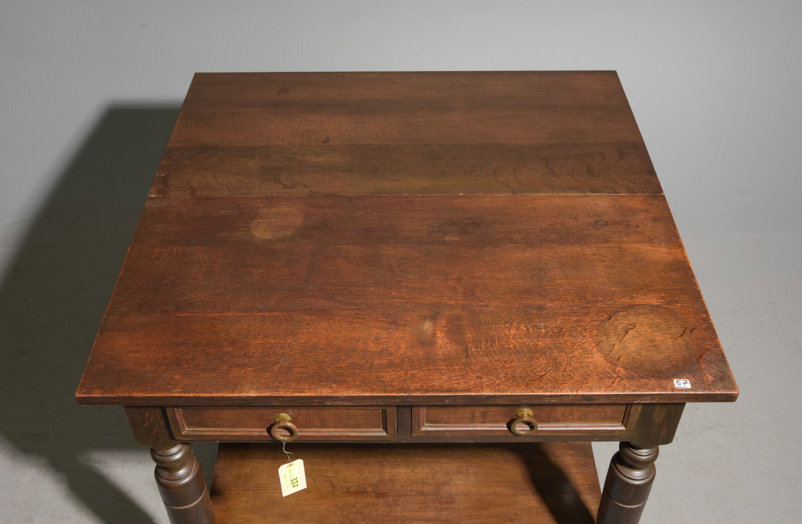 French Rustic Oak Drop Sided Table - 3