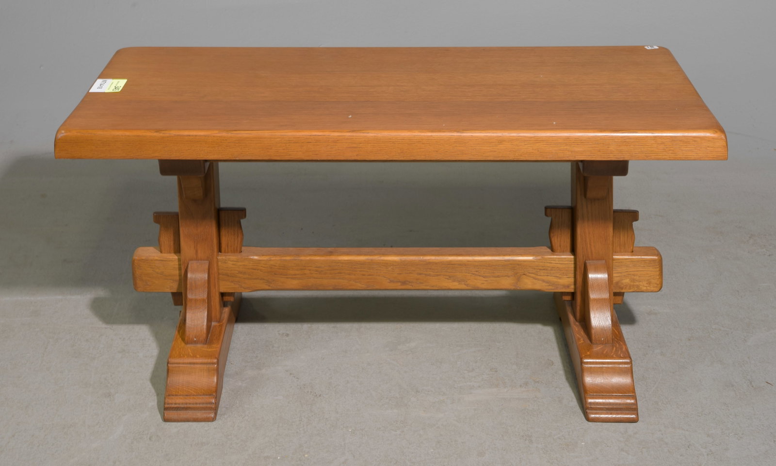 French Oak Trestle Base Coffee Table (1 of 2)
