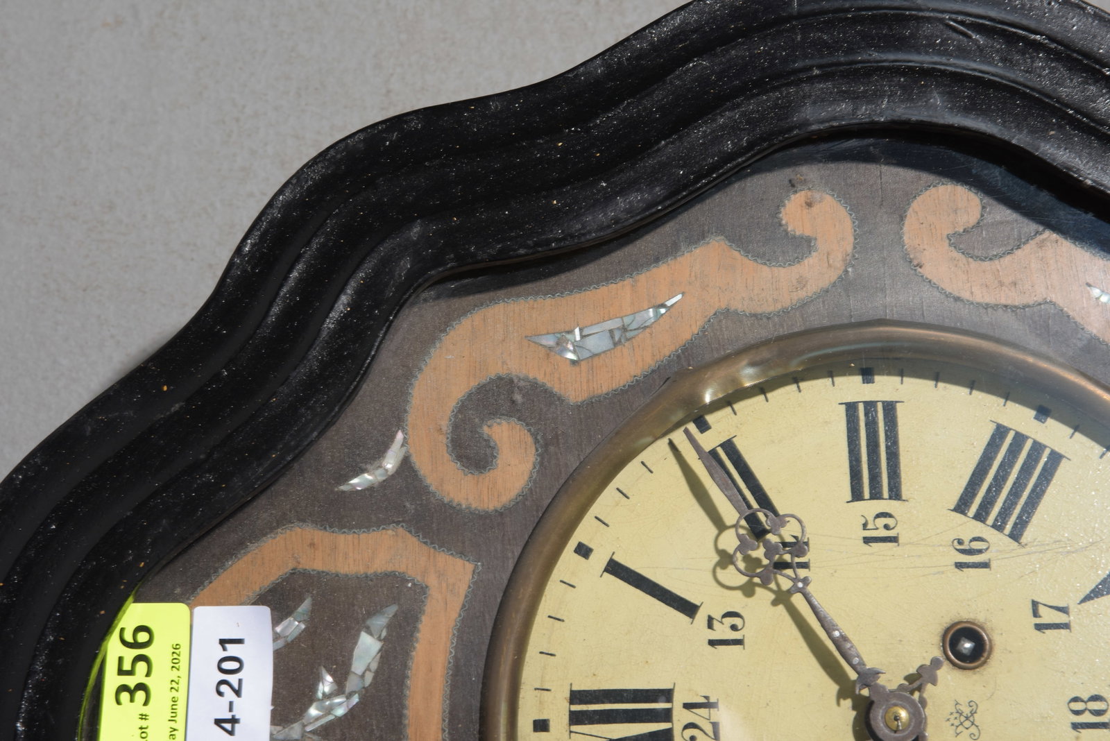Napoleon III Style Ebonized Wall Clock - 3