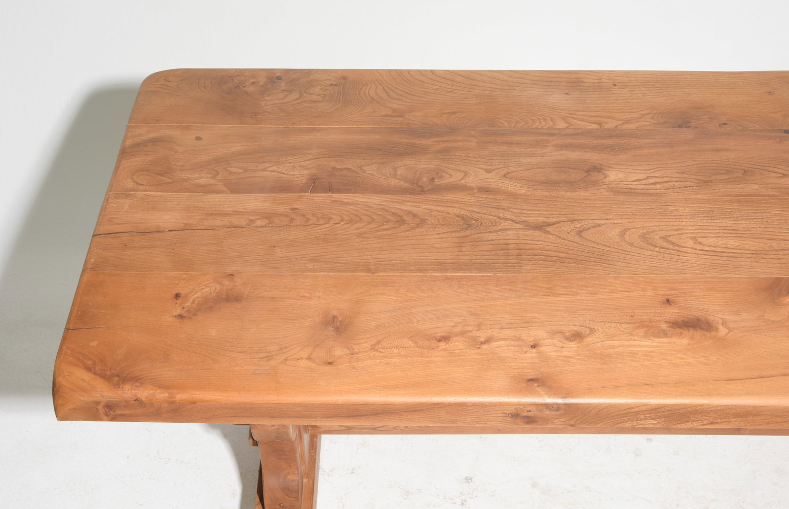 French Solid Oak Trestle Base Monastery Table - 2