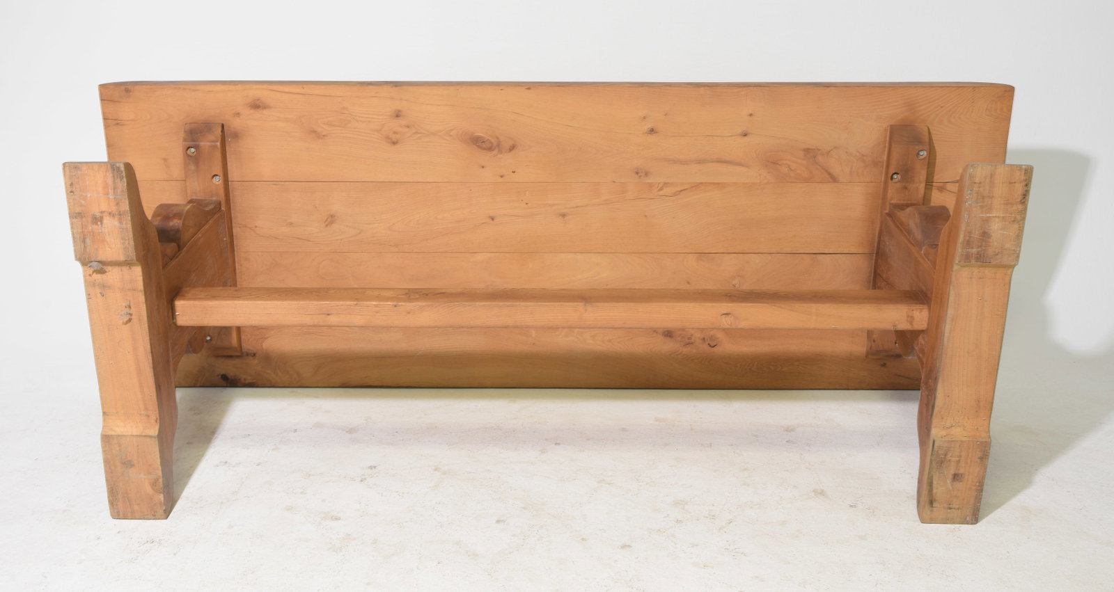 French Solid Oak Trestle Base Monastery Table - 5