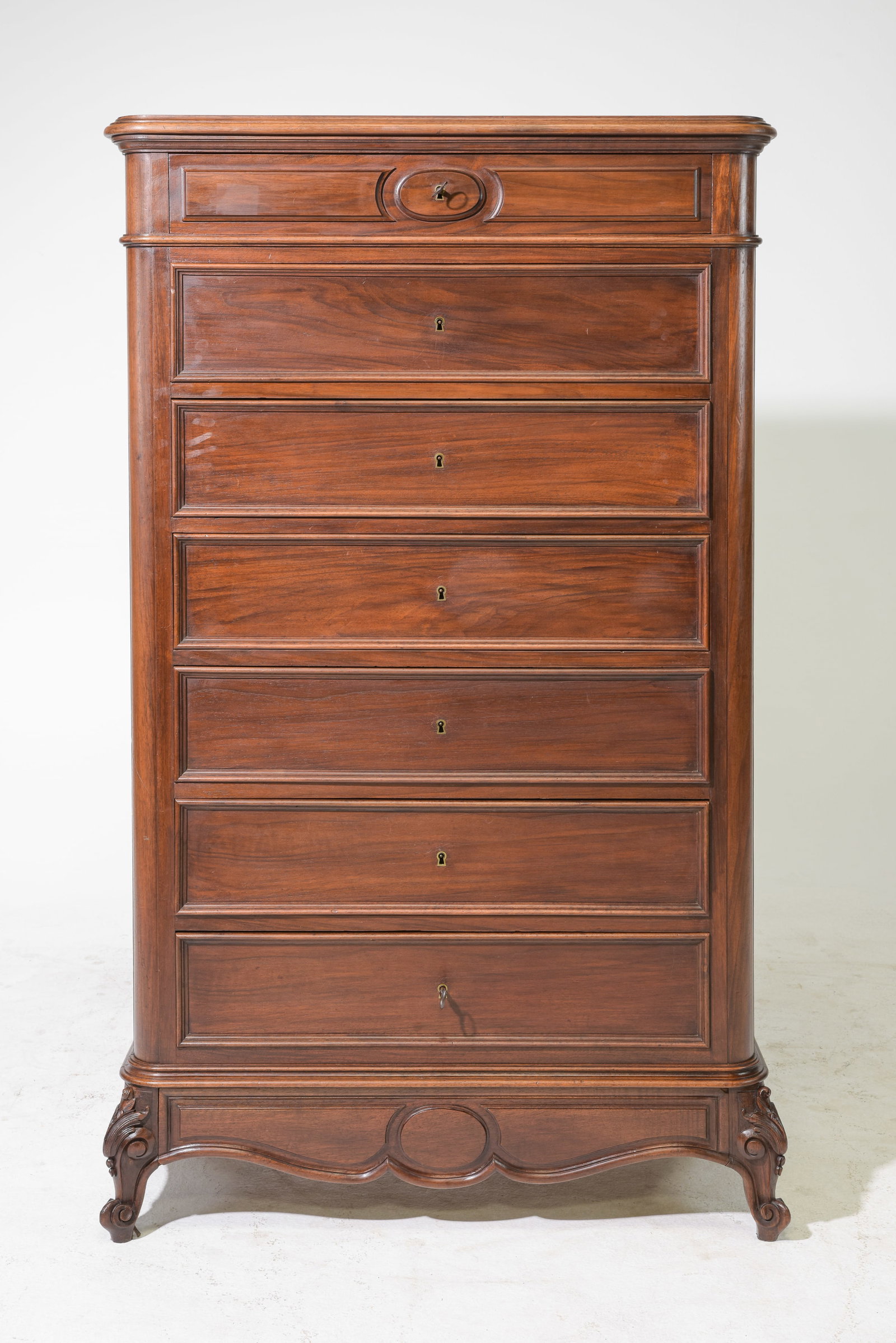 French Mahogany Semaniere / 7 Drawer Chest (1 of 7)