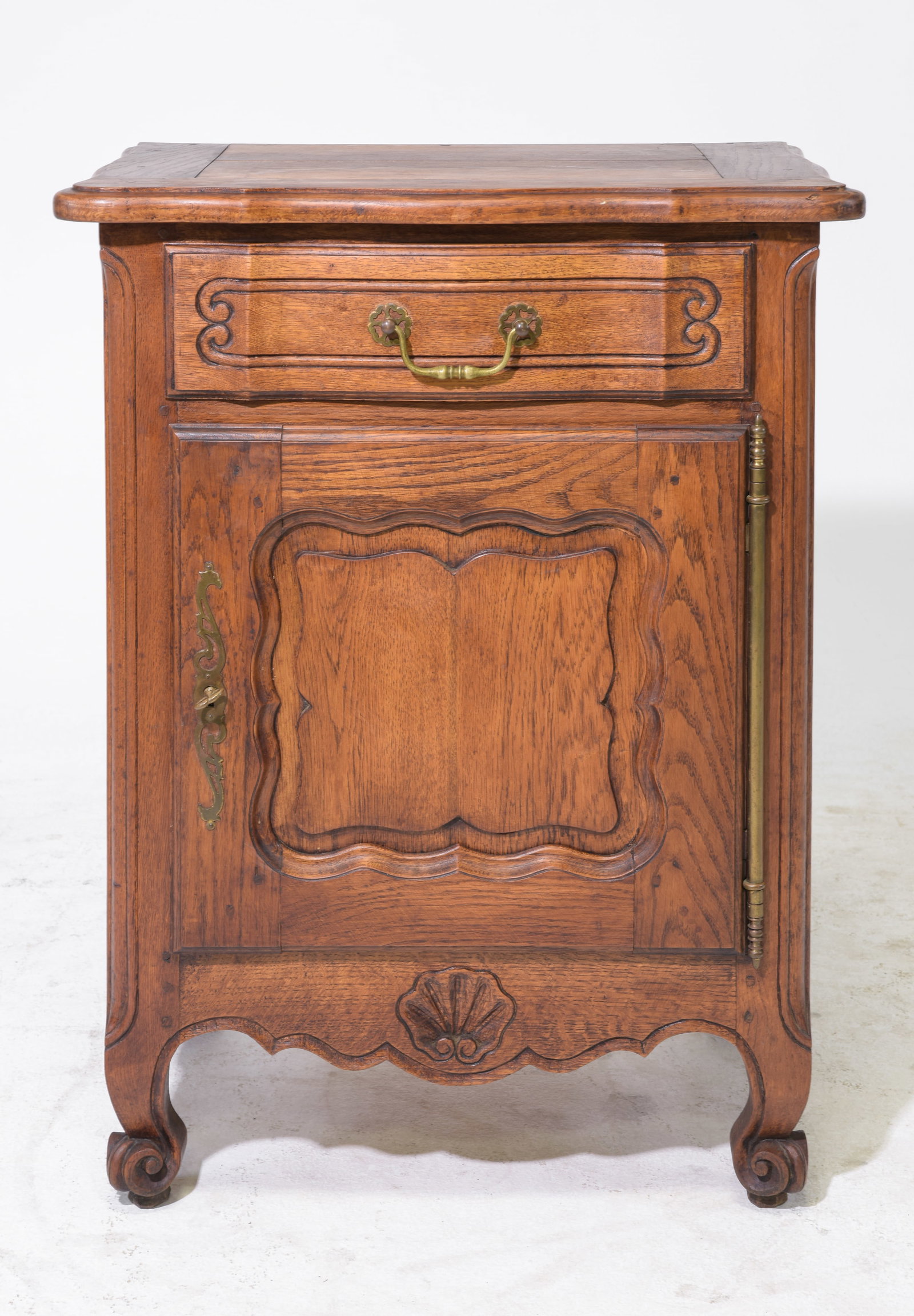 Louis XV Style Oak Jam / Occasional Cabinet #1: French Louis XV Style Oak Jam / Occasional Cabinet - 36.75 in tall x 27.5 x 18.25