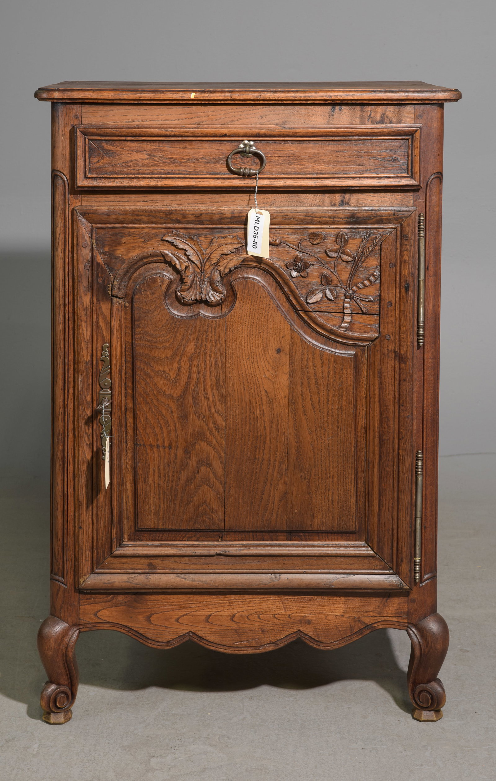 Louis XV Style Oak Jam / Occasional Cabinet #2: French Louis XV Style Oak Jam / Occasional Cabinet - 42 in tall x 28 x 19.5