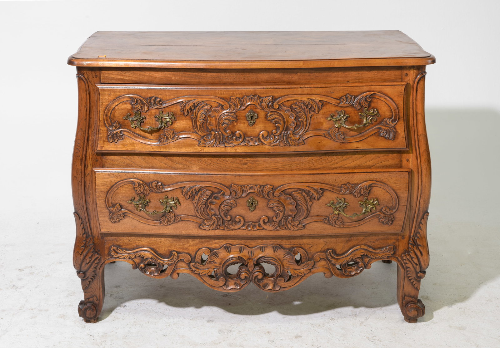 Louis XV Style Carved Two Drawer Chest (1 of 5)