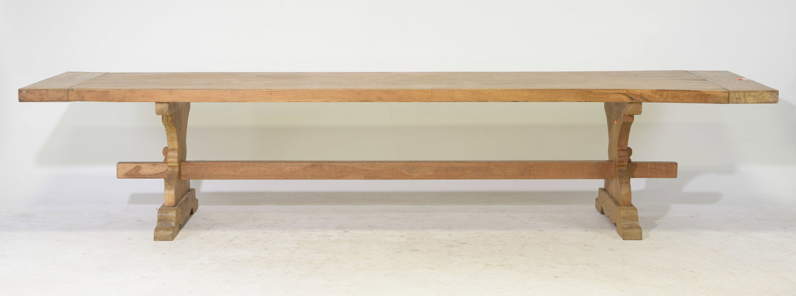 French Monumental Trestle Base Farmhouse Table (1 of 7)