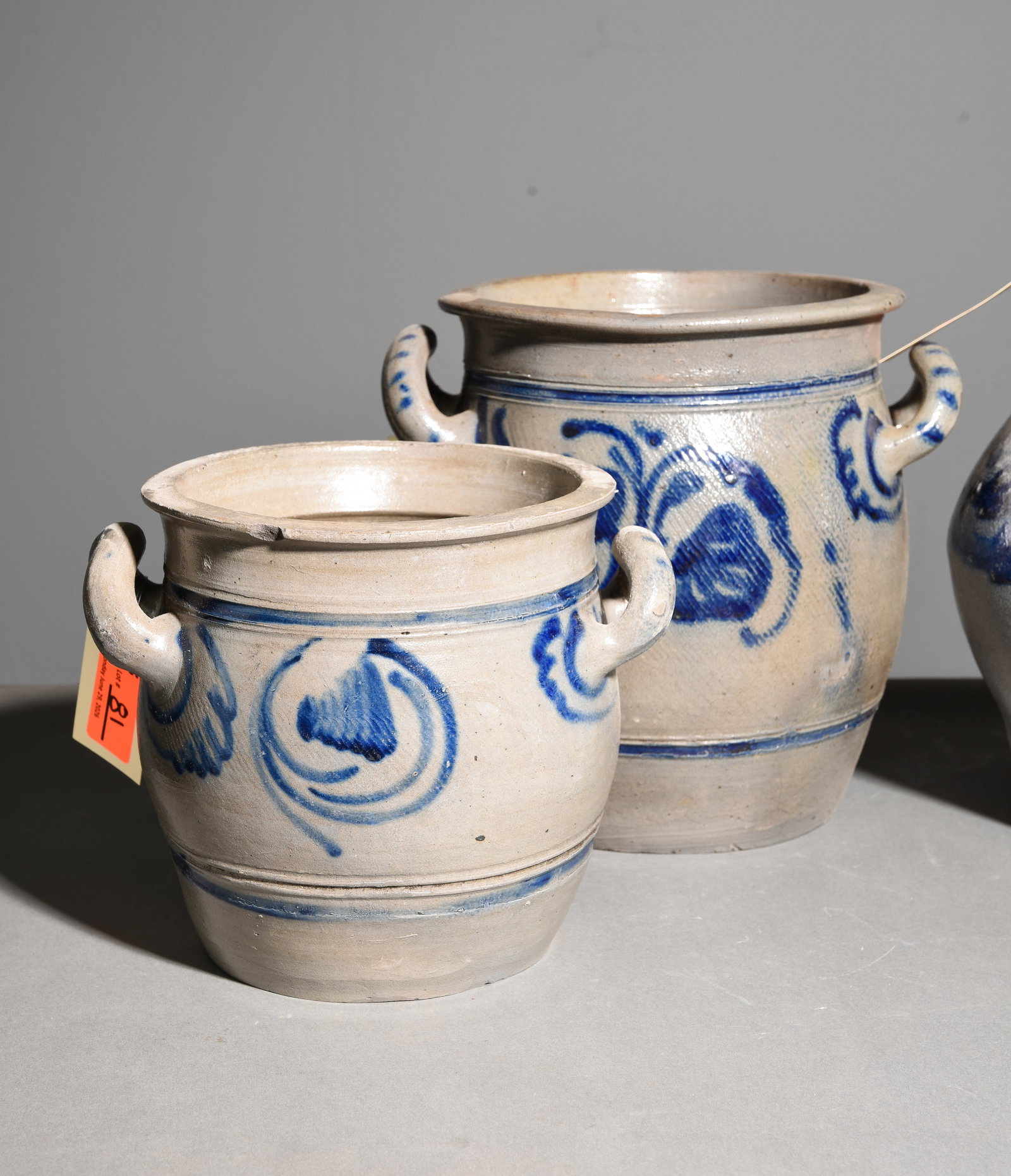 Five Assorted Salt Glaze Crocks #1 - 2