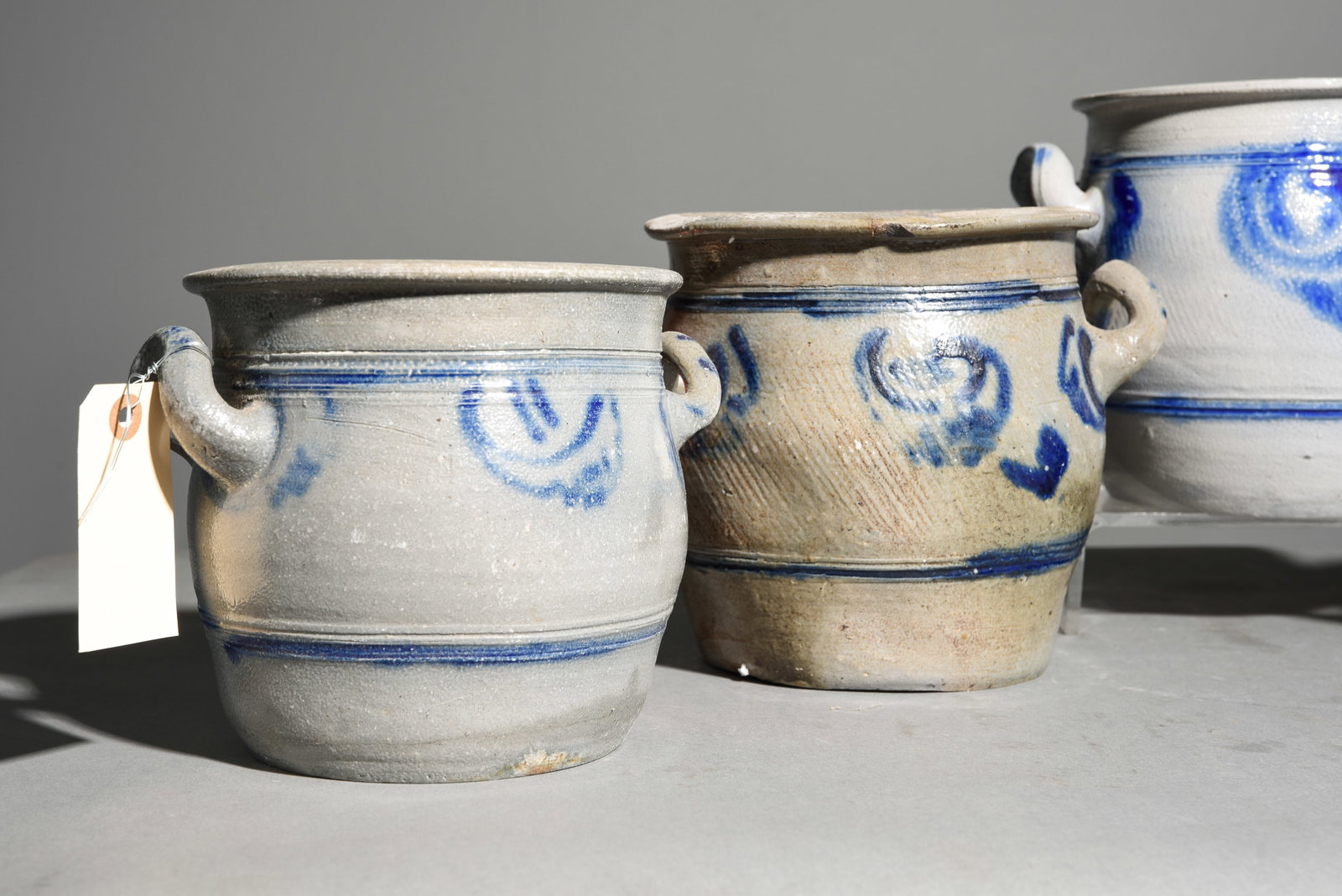 Five Assorted Salt Glaze Crocks #2 - 2