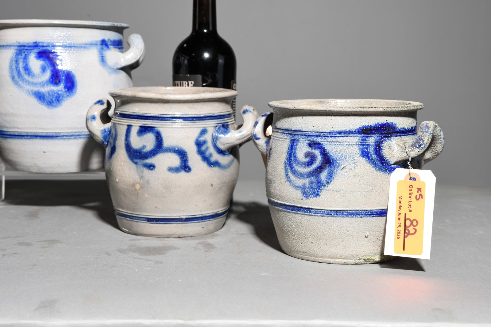 Five Assorted Salt Glaze Crocks #2 - 3