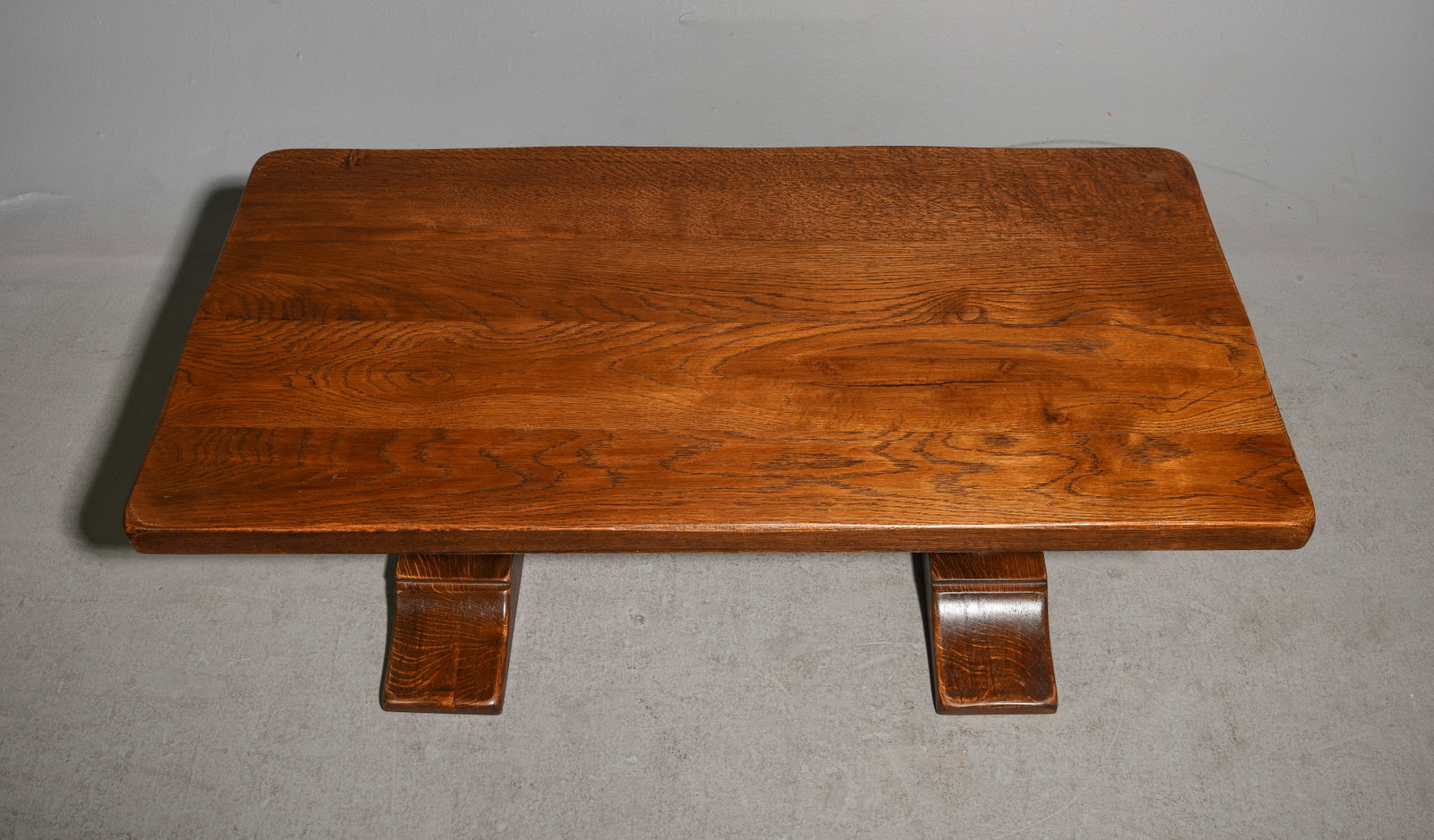 French Solid Heavy Oak Coffee Table - 2