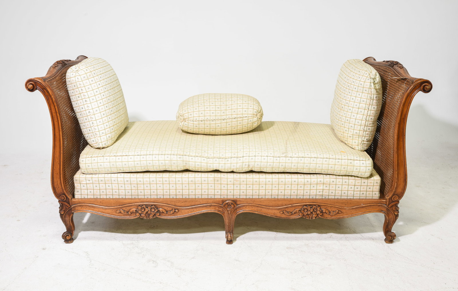 Louis XV Style Walnut Caned Day Bed (1 of 4)