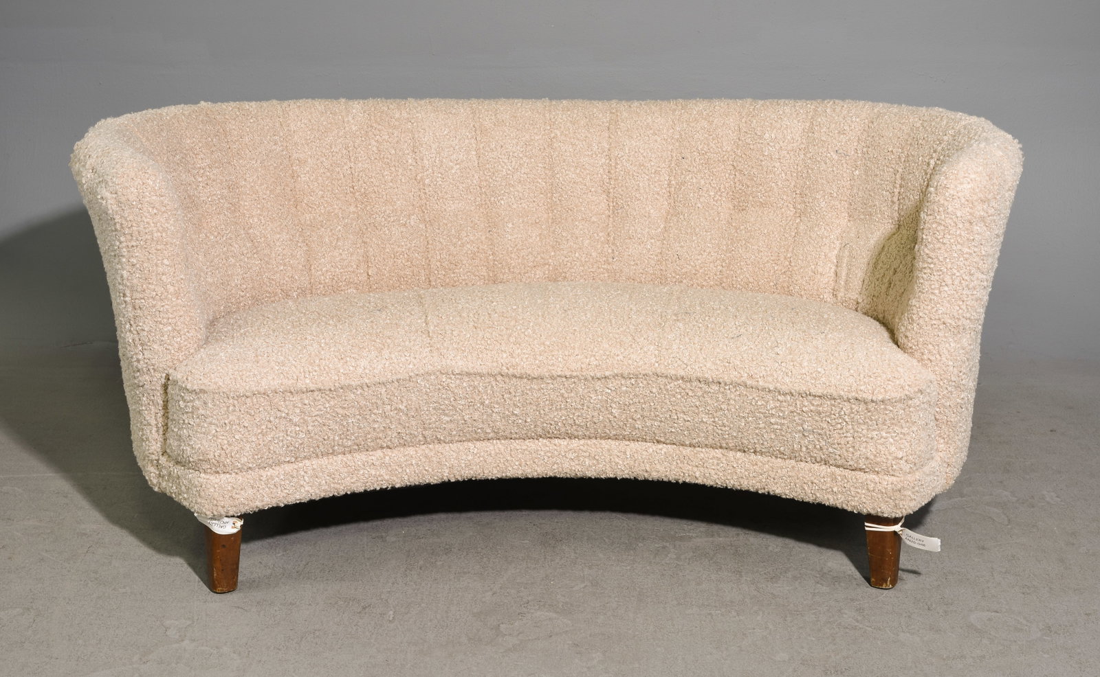 Danish Sheepskin / Boulce Upholstered "Banana" Sofa #1 (1 of 5)