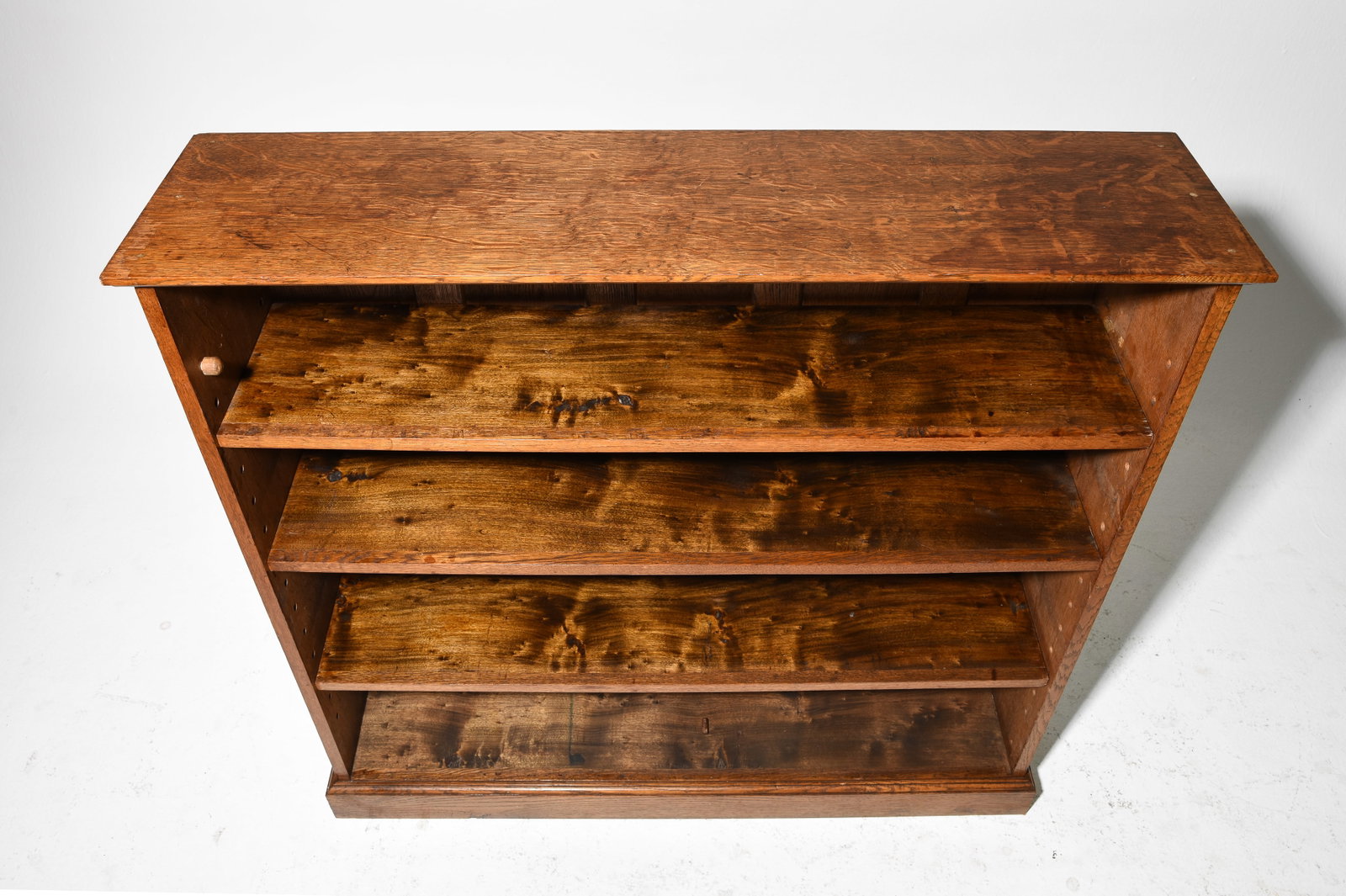 British Oak Open Bookshelf c.1930's - 2