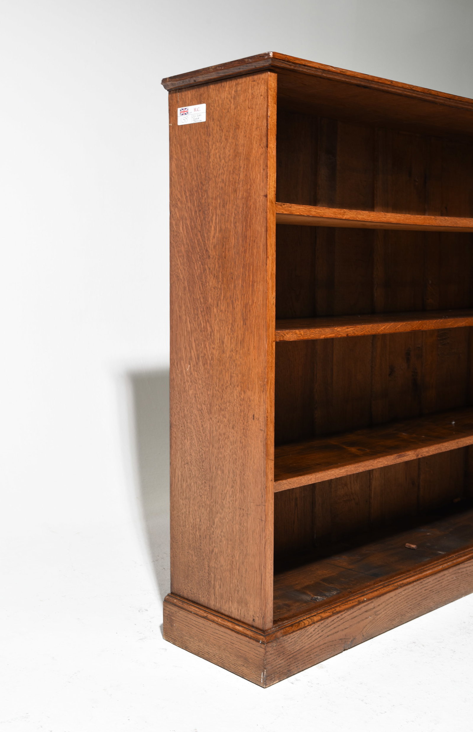British Oak Open Bookshelf c.1930's - 4