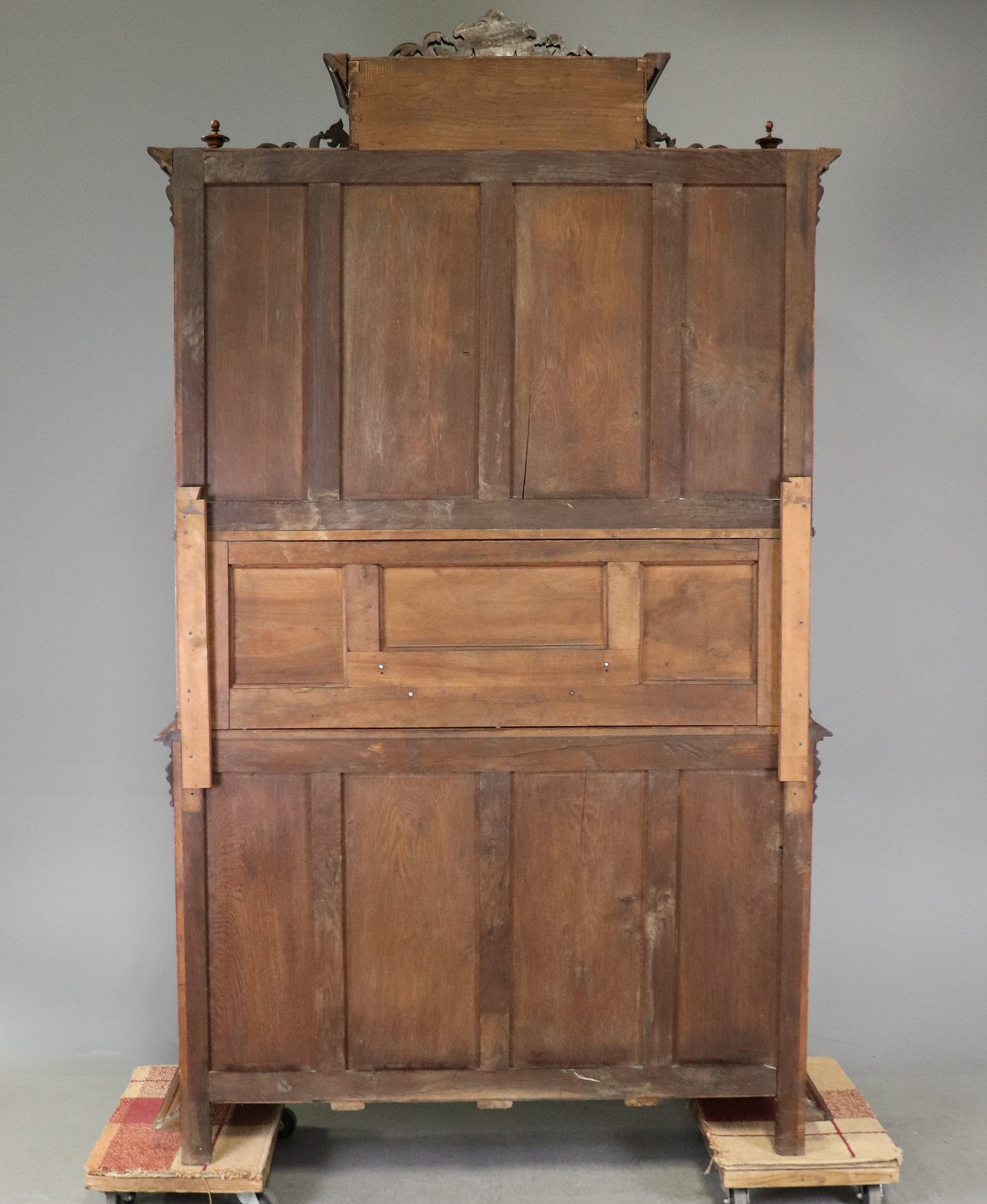 French Carved Walnut Double Buffet - 7