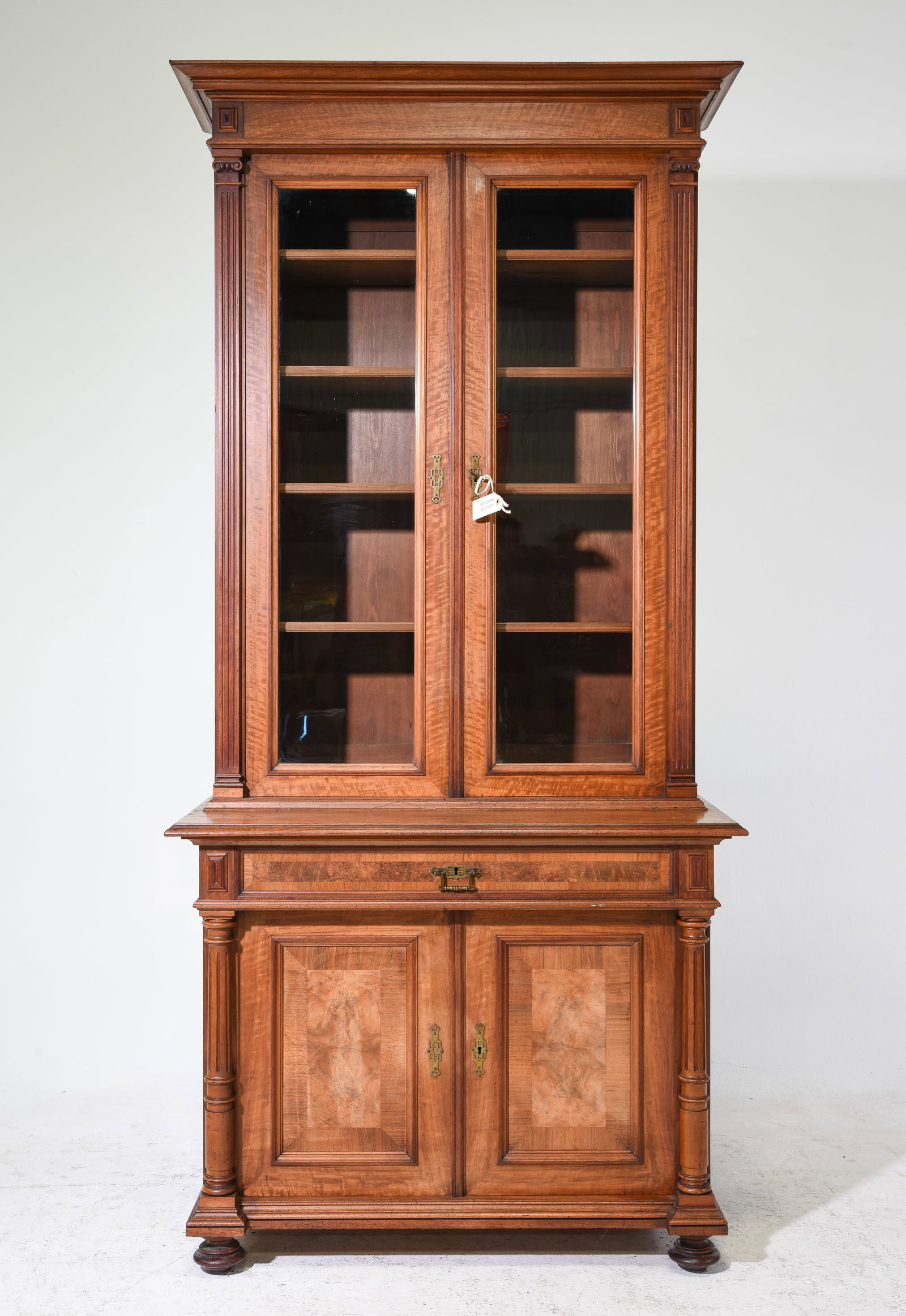 Danish Walnut Bookcase / Cupboard: Danish Walnut Bookcase / Cupboard - 88 in tall x 41 x 23