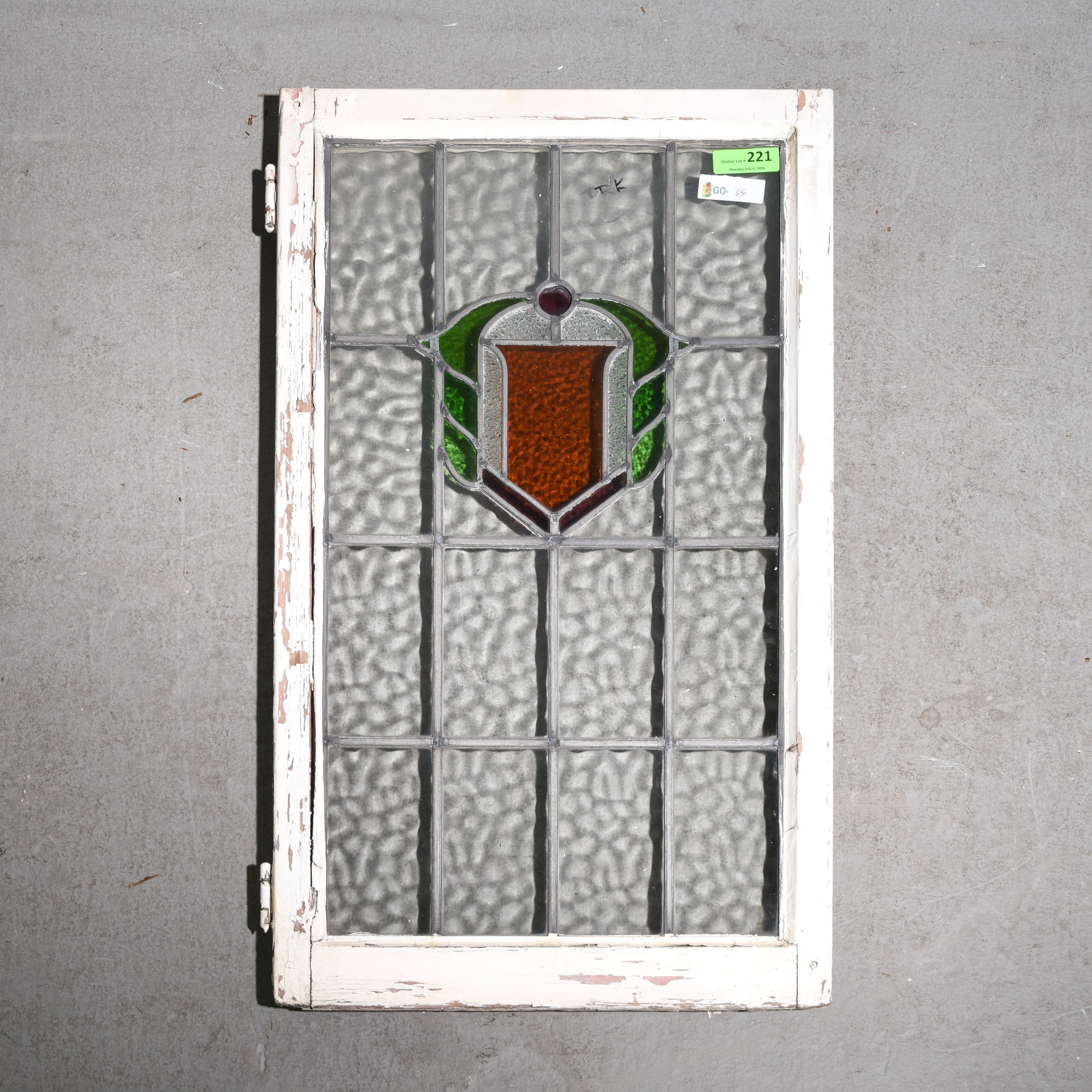 British Stained Glass Window #4: British Stained Glass Window - 39.5 in tall x 22 x 2
