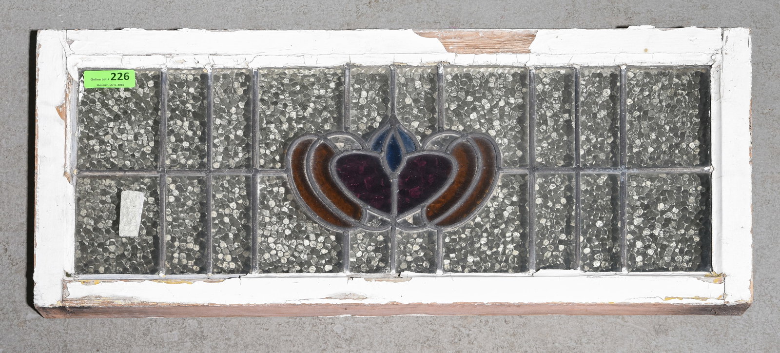 British Stained Glass Window #8: British Stained Glass Window - 16 in tall x 37.5 x 2