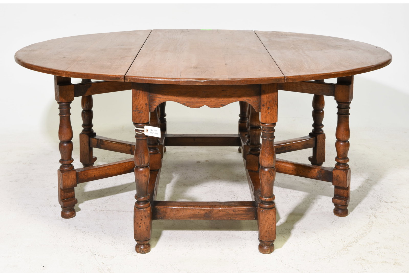 Danish Large Oak Drop Leaf Table - 2