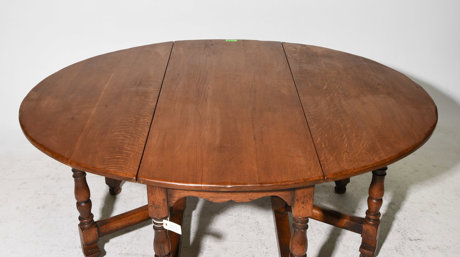 Danish Large Oak Drop Leaf Table - 3