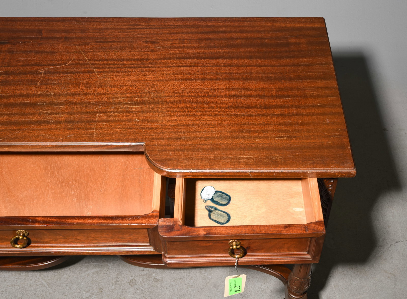 Oak Five Drawer Hall Table / Console - 3
