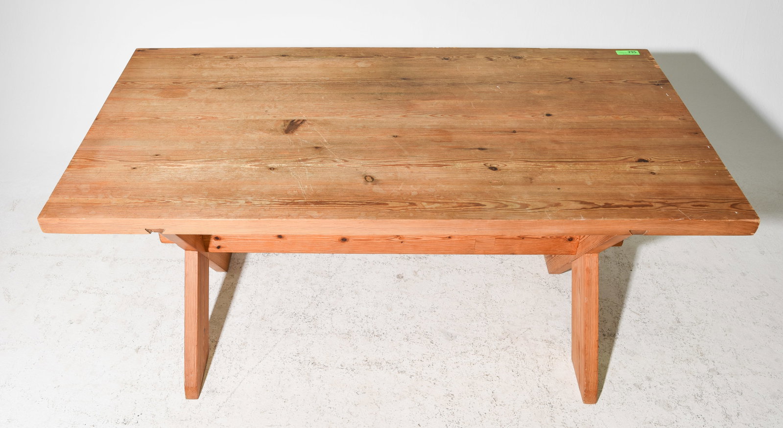 Swedish Pine Trestle Base Table - 2