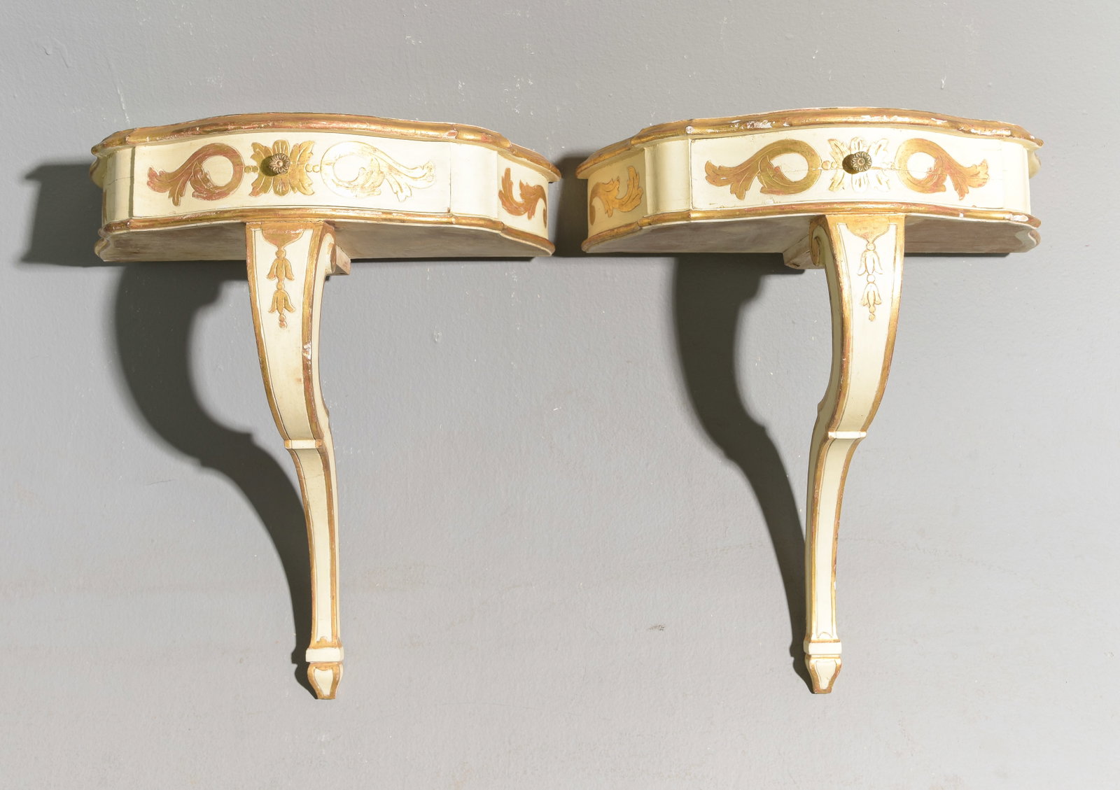 2 Florentine Style Wall Shelves with Drawers (1 of 4)